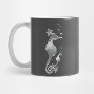 Silver Sea Horse Mug